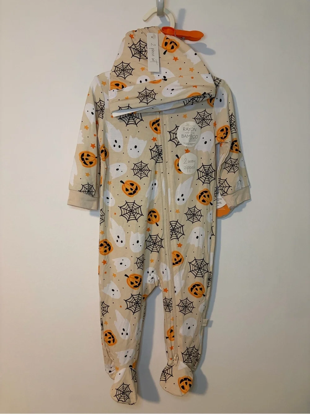 MilkBerry Halloween Print One-Piece Pajamas with Hat